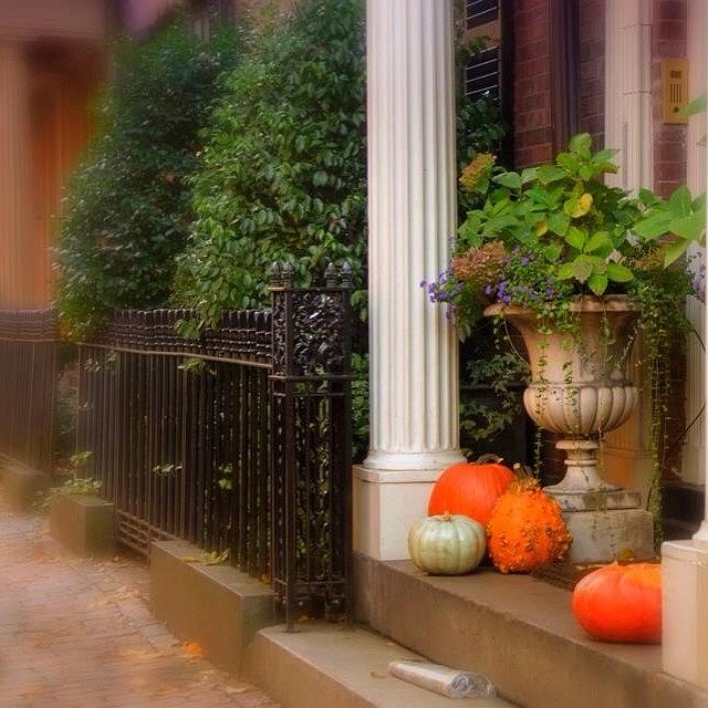 Fall Photograph - Beacon Hill Sidewalks. Boston, Ma by Joann Vitali