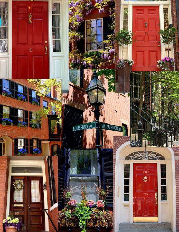 Boston Photograph - Beacon Hill  Windows Doors and More by Caroline Stella