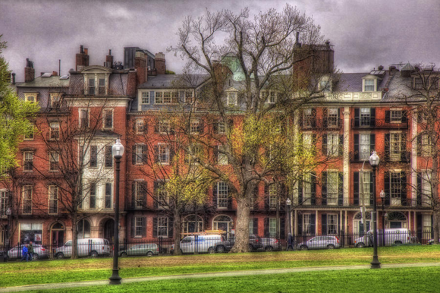 Boston Photograph - Beacon Street Brownstones - Boston by Joann Vitali