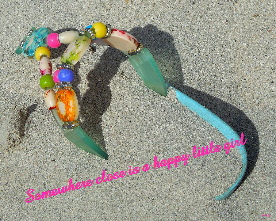 Spring Photograph - Beaded Flip Flop In The Sand by Heidi Manly