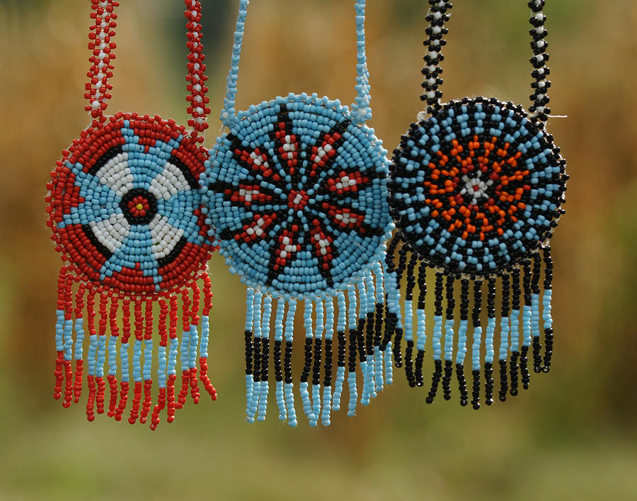 Beaded Necklaces Photograph by Alan Hutchins