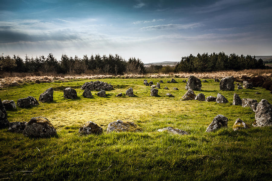 Celtic Photograph - Beaghmore Stone Circles by George Pennock