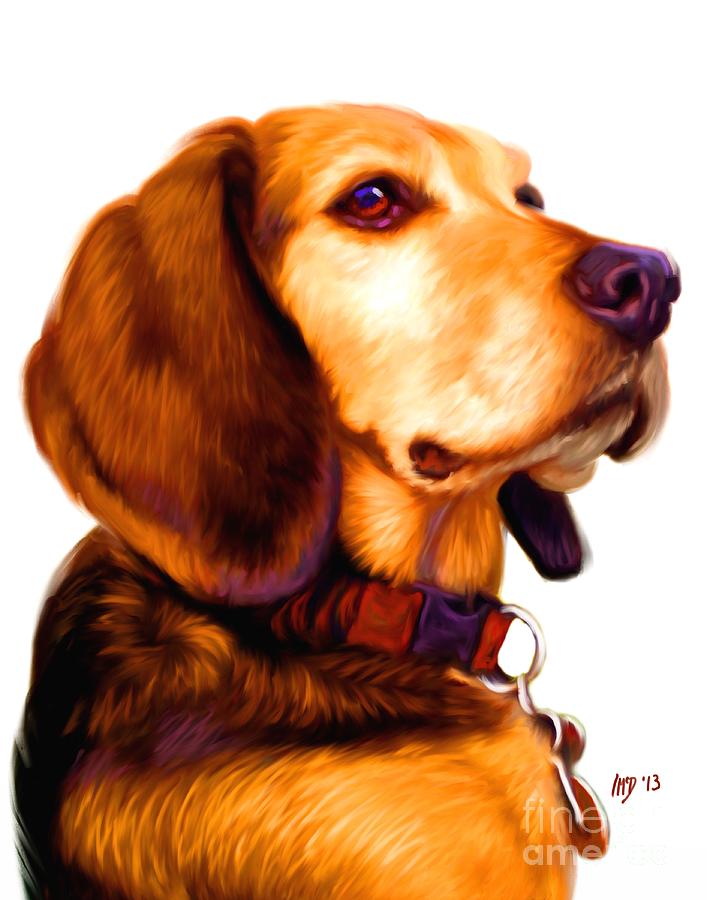 Dog Painting - Beagle Dog Art Work by Iain McDonald