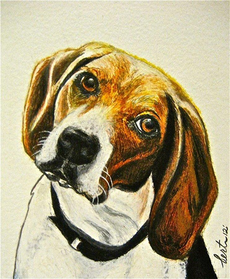 Beagle - Lucky Painting by Bert Hornbeck - Fine Art America