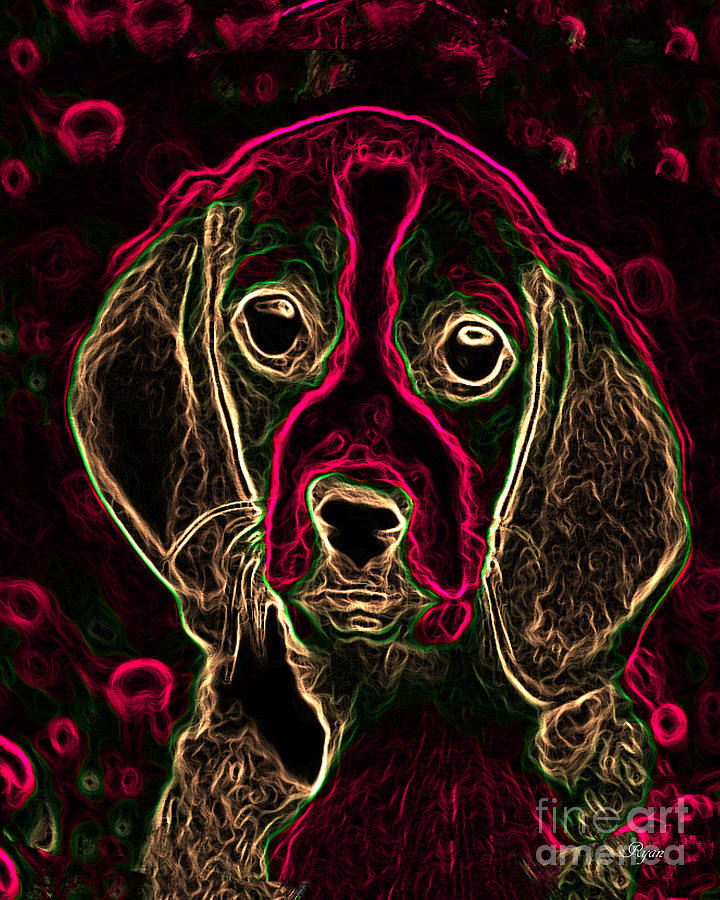 Beagle Pop Art Digital Art By Keith Ryan Pixels