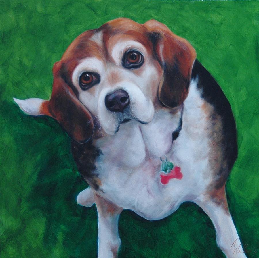 Beagle Painting - Beagle by Pet Whimsy  Portraits