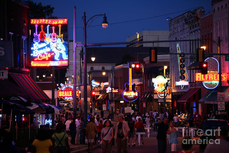 Beale Street in Memphis Photograph by Bill Cobb - Fine Art America