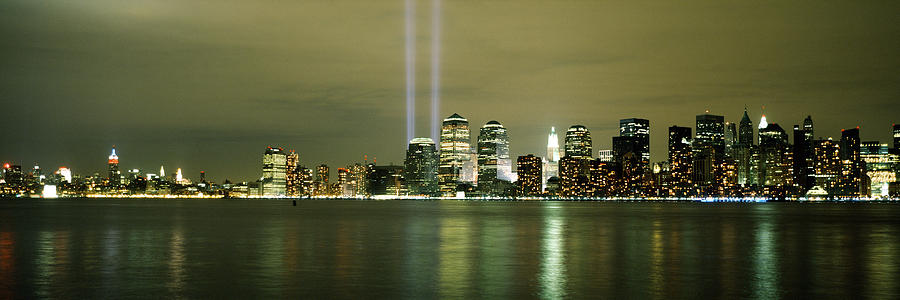 New York City Photograph - Beams Of Light, New York, New York by Panoramic Images