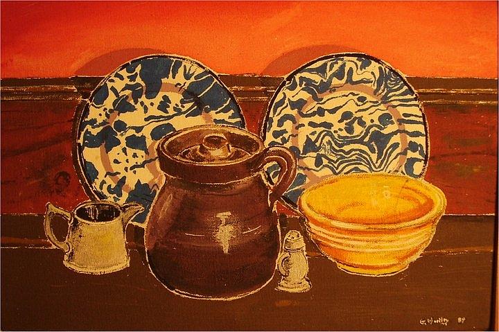 Beanpot Still Life Painting by Catherine Worthley