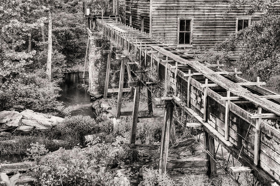 Beans Mill in Black and White Photograph by JC Findley