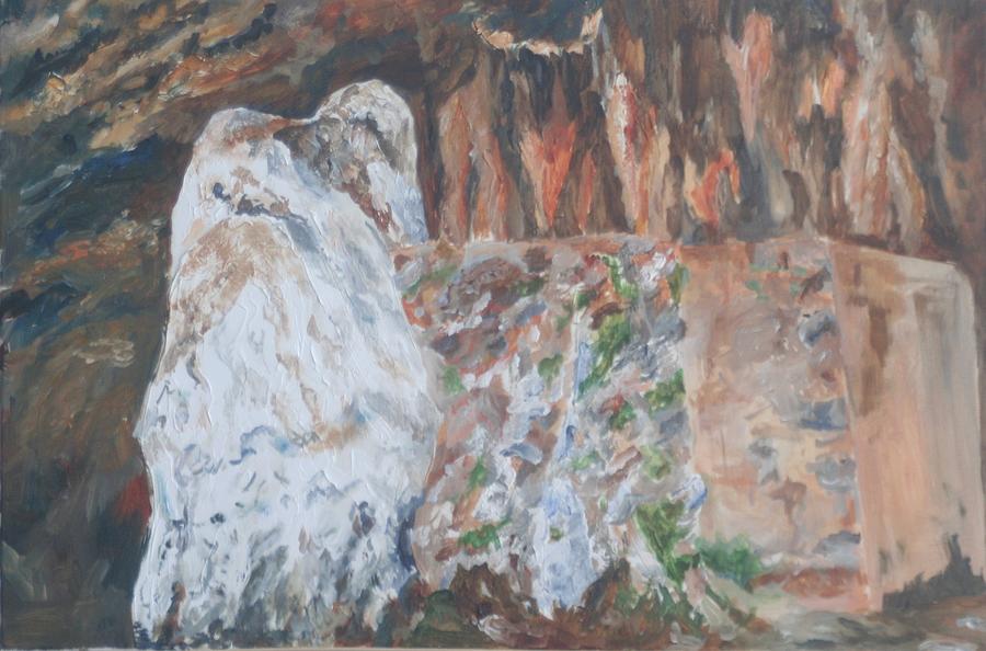 Bear cave at Akrotiri Crete Painting by David Capon