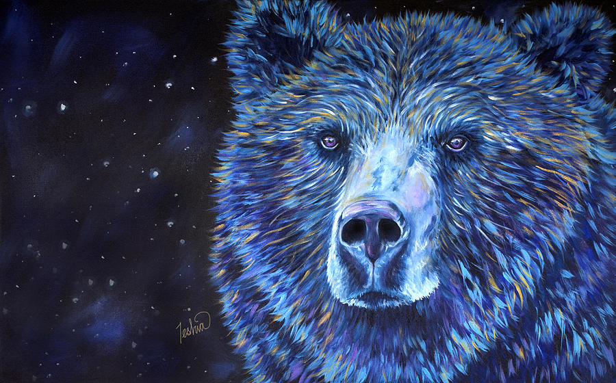Glacier National Park Painting - Bear Dreams by Teshia Art