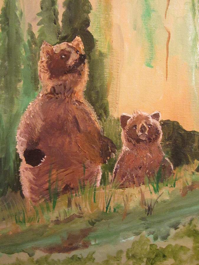 Bear Encounter Painting by Dody Rogers