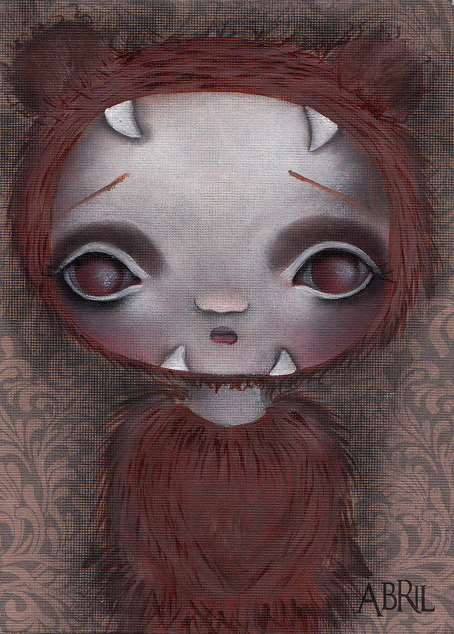 Bear Girl Painting by Abril Andrade