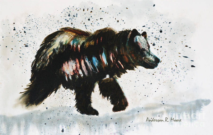 Bear Hunter Painting by Anderson R Moore