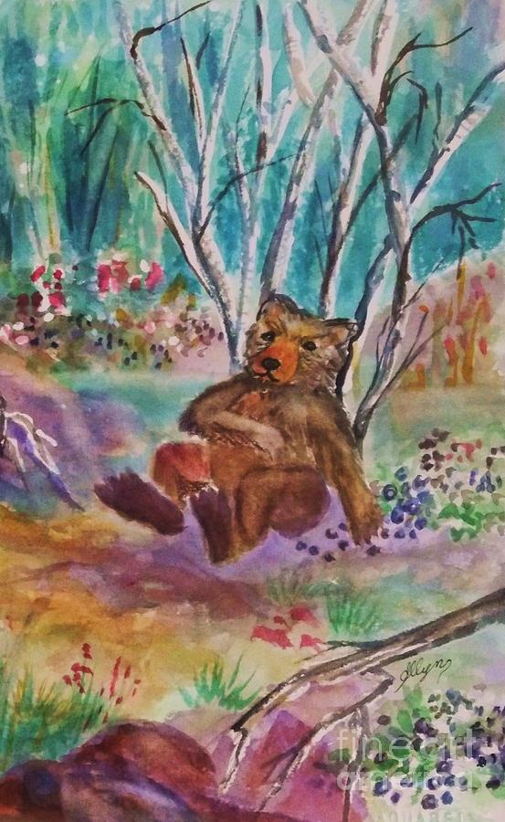 Bear in a Blueberry Patch Painting by Ellen Levinson