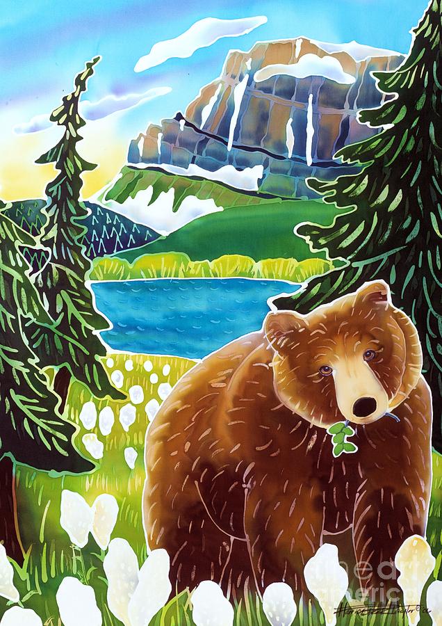 Glacier National Park Painting - Bear in the Beargrass by Harriet Peck Taylor