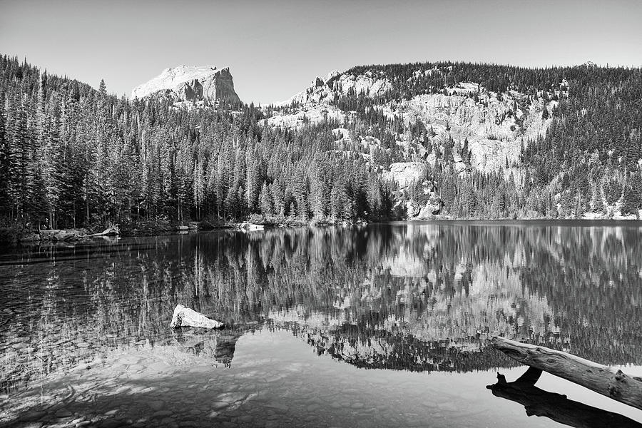 Bear Lake - Black and White Photograph by Harold Rau