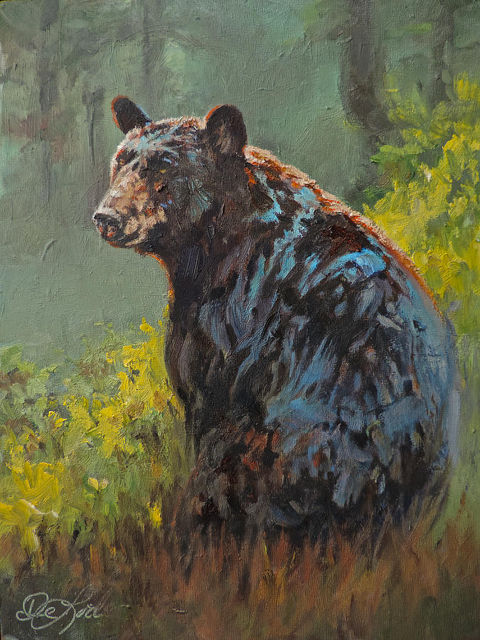 Bear Pause Painting by Mia DeLode