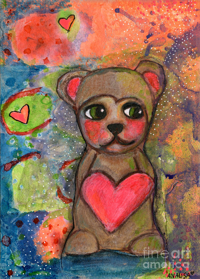 Bear Painting - Bear with me by AnaLisa Rutstein