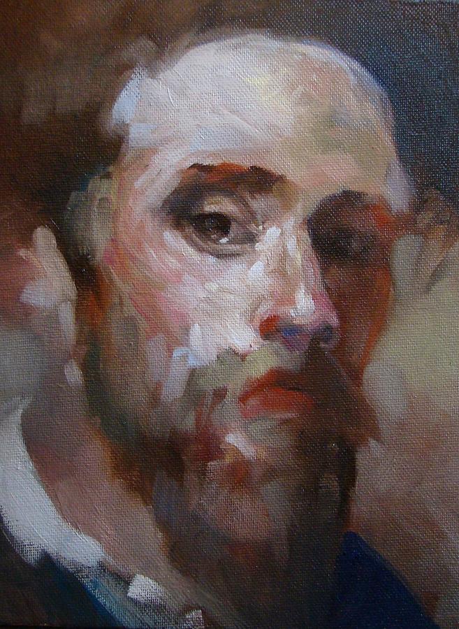 Portrait Painting - Bearded Man 1 by Tonja  Sell