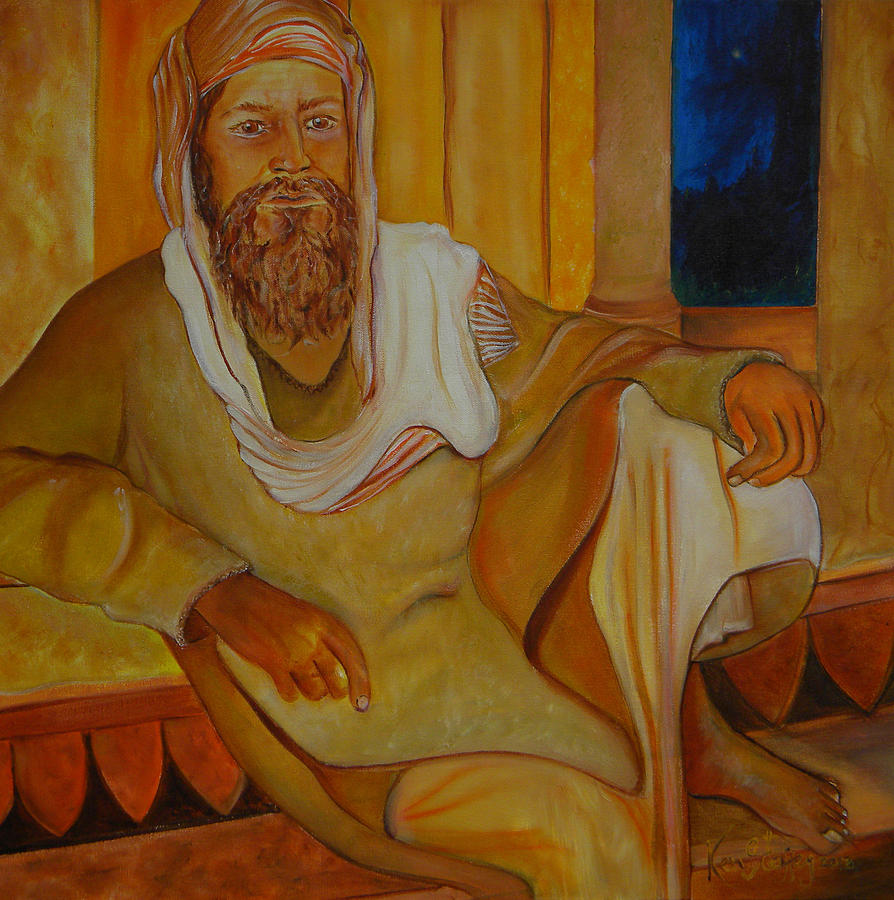 Realism Painting - Bearded Man by Ken Caffey Realism Painting - Bearded Man by Ken Caffey