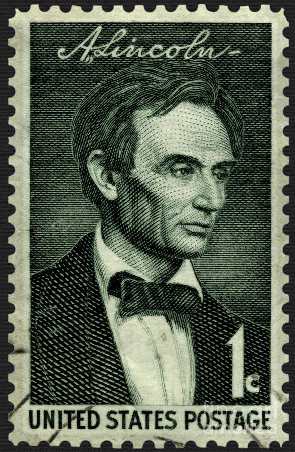 Beardless Abraham Lincoln Commemorative Stamp Photograph by Phil Cardamone