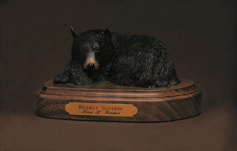 Bearly Sleepin Sculpture by Kent L Gordon