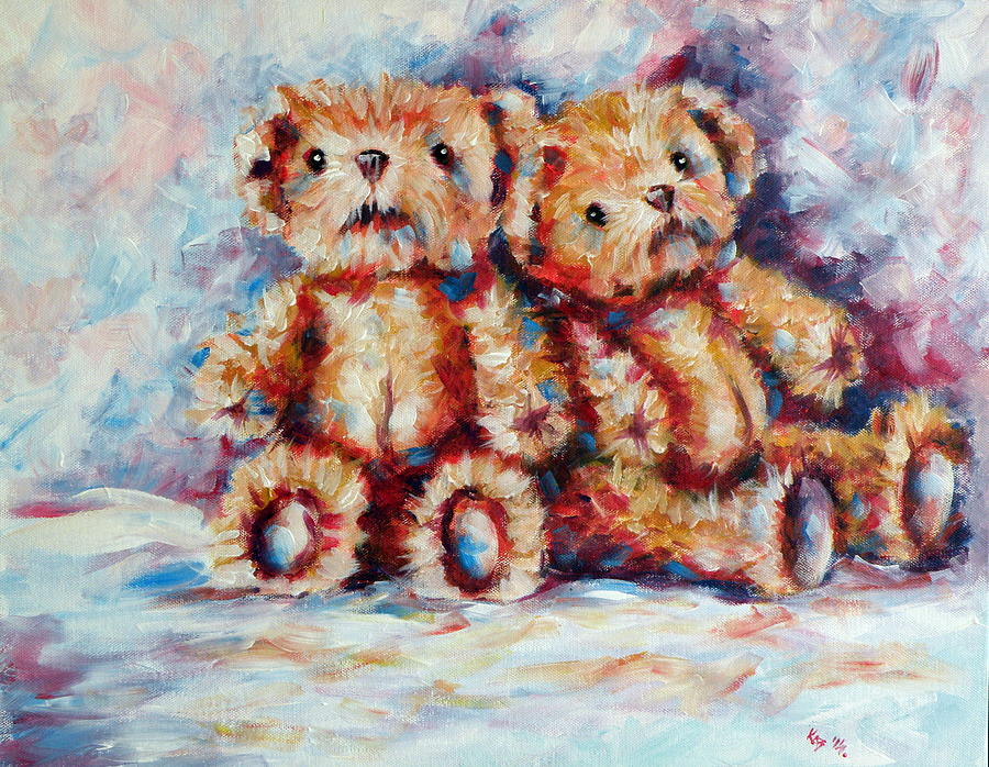 Bear Painting - Bears by Kovacs Anna Brigitta