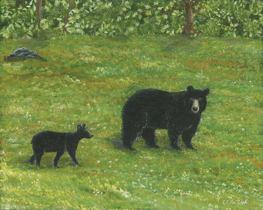 Bear Painting - Bears by Lucinda VanVleck