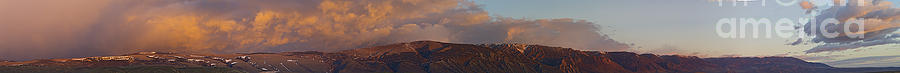 Beartooth Mountain Sunrise Panoramic  - 16x194 Photograph by J L Woody Wooden