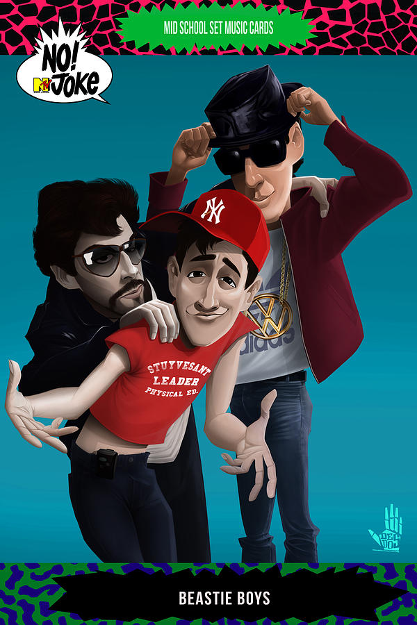 Beastie Boys NTV Card Digital Art by Nelson Dedos Garcia