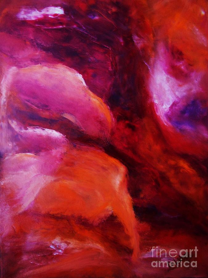 Abstract Painting - Beating Heart by Mary DeLawder