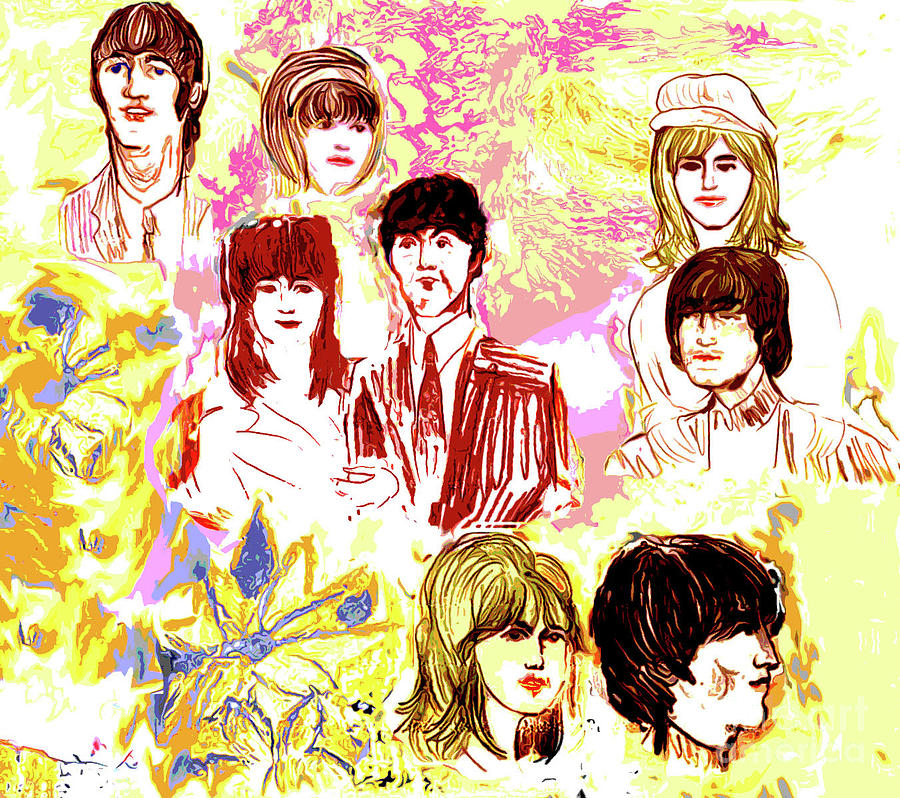 Beatles Girls One Digital Art By Moshe Liron