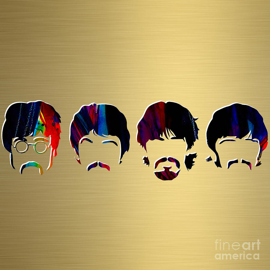 Beatles Gold Series Mixed Media by Marvin Blaine