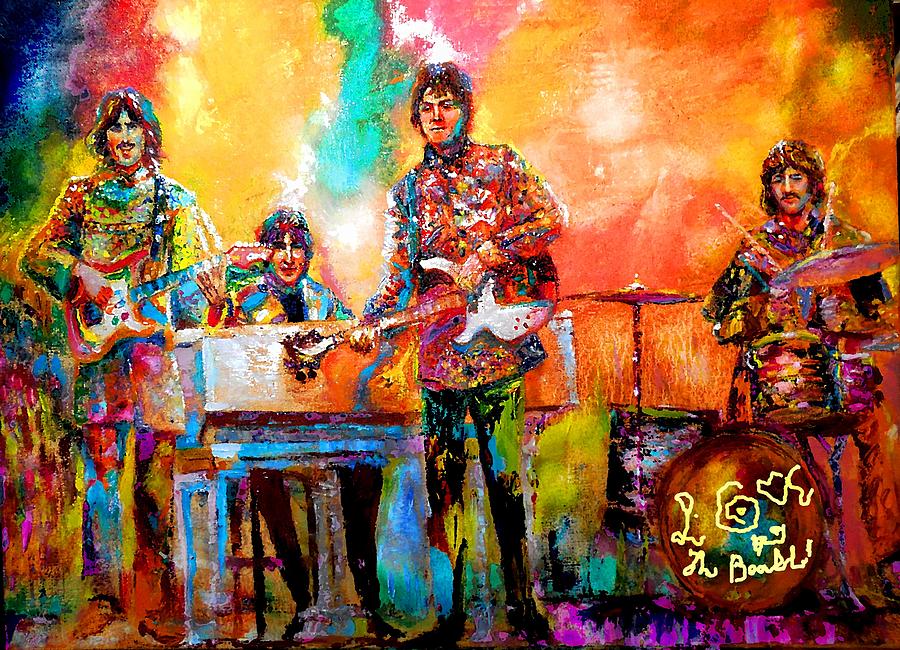 The Beatles Painting - Beatles Magical Mystery Tour by Leland Castro