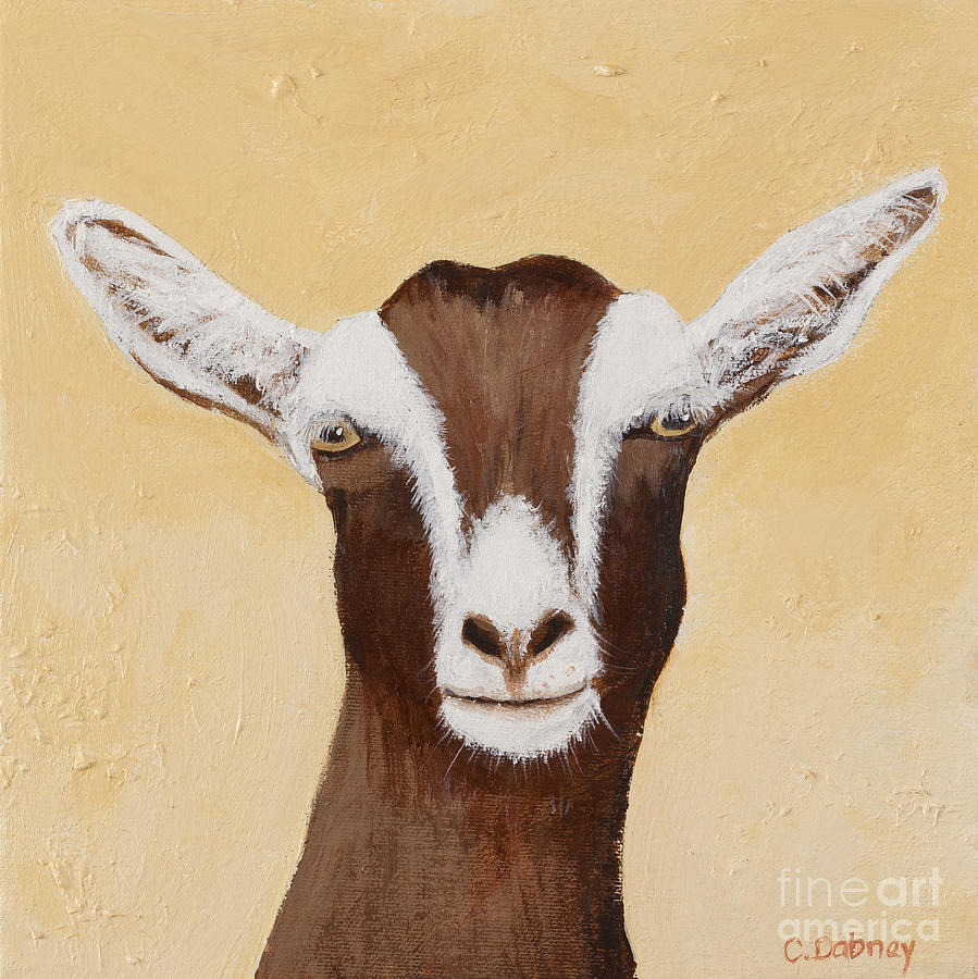 Goat Face Painting - Beatrice by Carla Dabney Goat Face Painting - Beatrice by Carla Dabney
