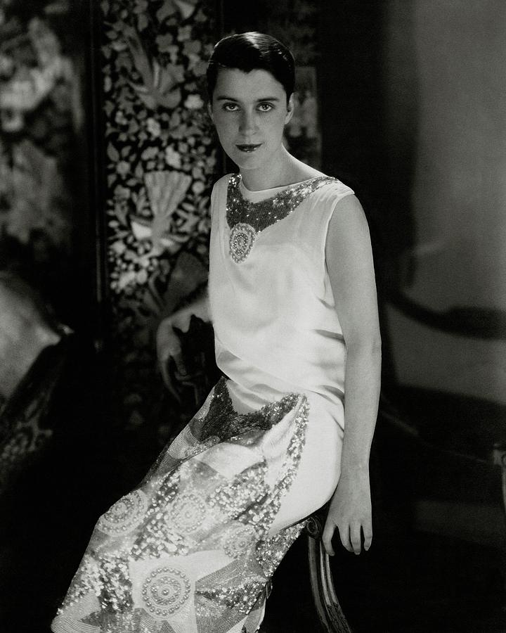Beatrice Lillie Wearing A Dress Photograph by Edward Steichen