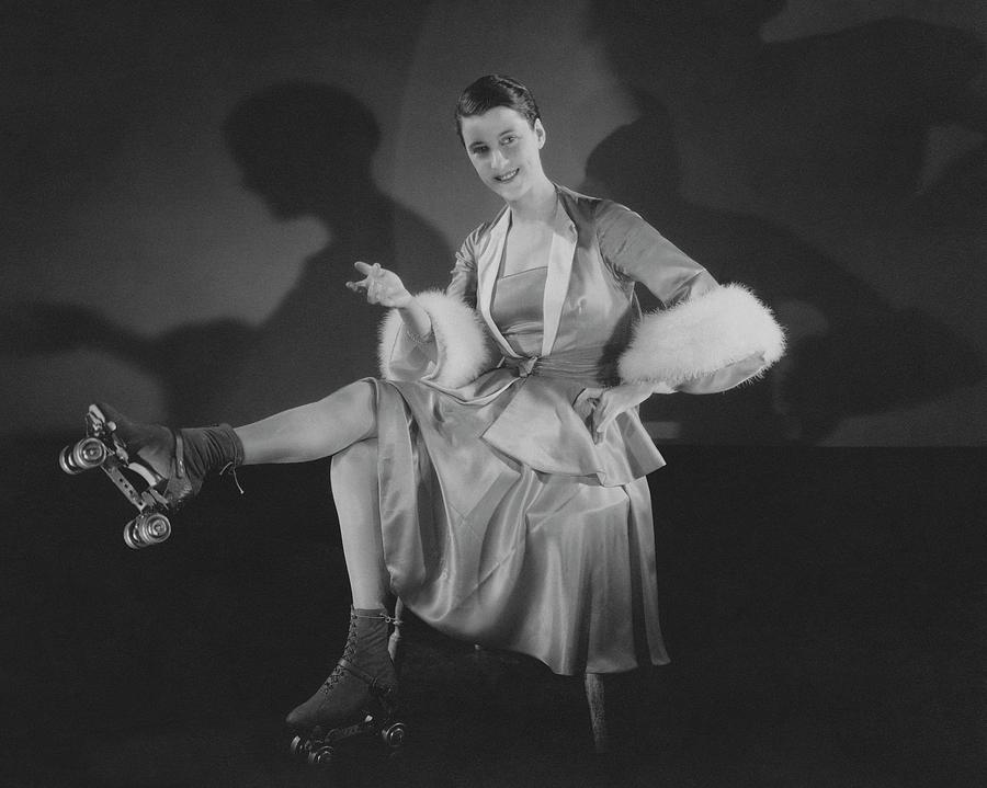 Beatrice Lillie Wearing Roller Skates Photograph by Edward Steichen