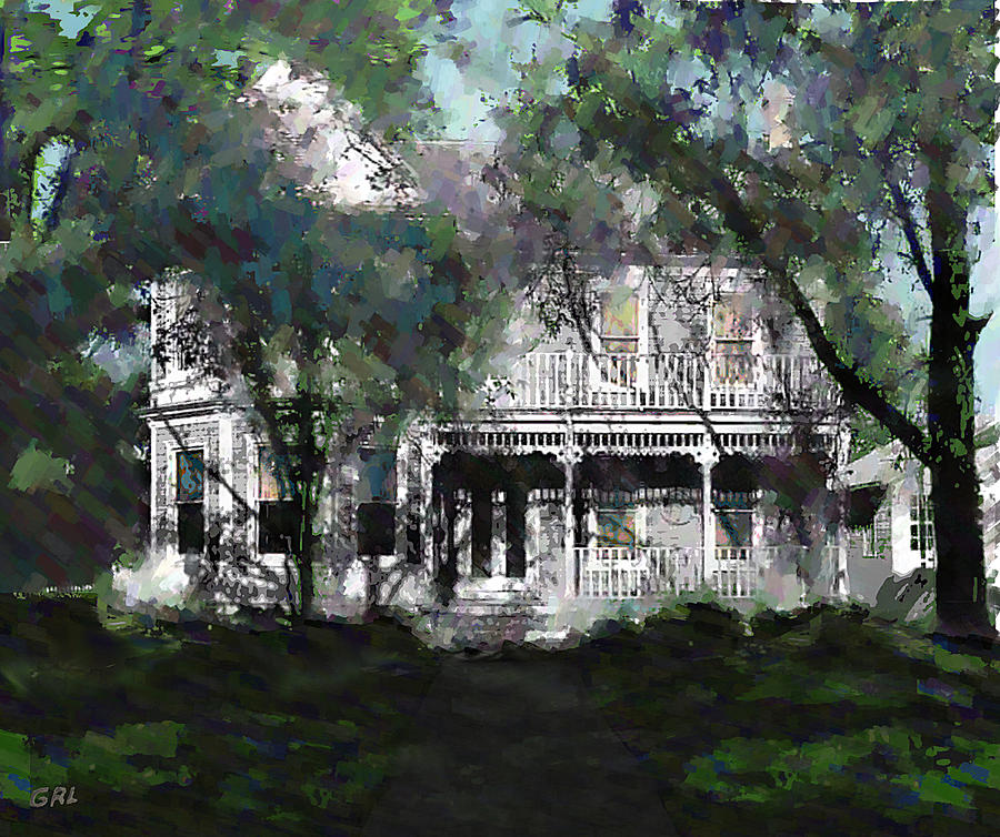 Beaufort North Carolina Street House 2b Original Digital Fine Art Work Painting by G Linsenmayer