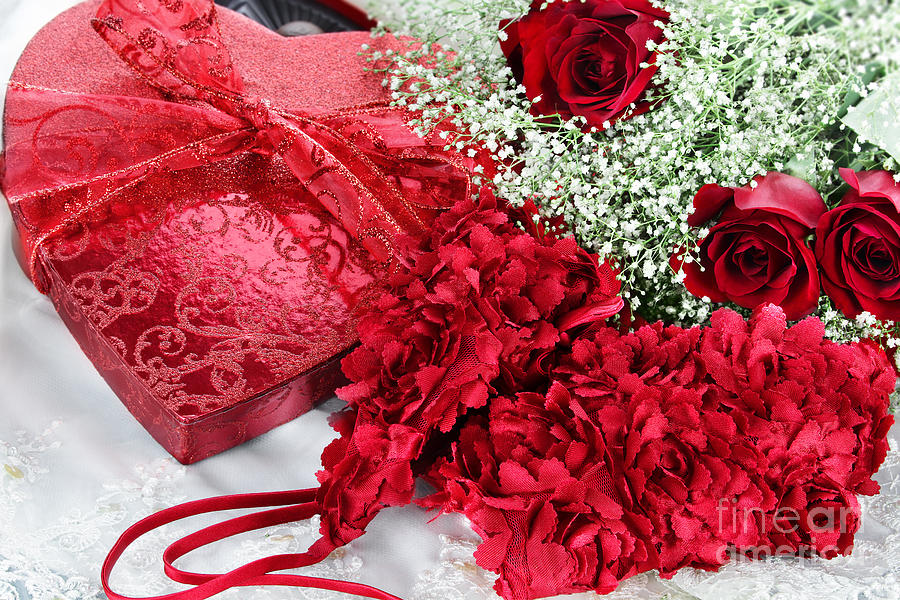 Candy Photograph - Beauitful Roses and Lingerie by Stephanie Frey
