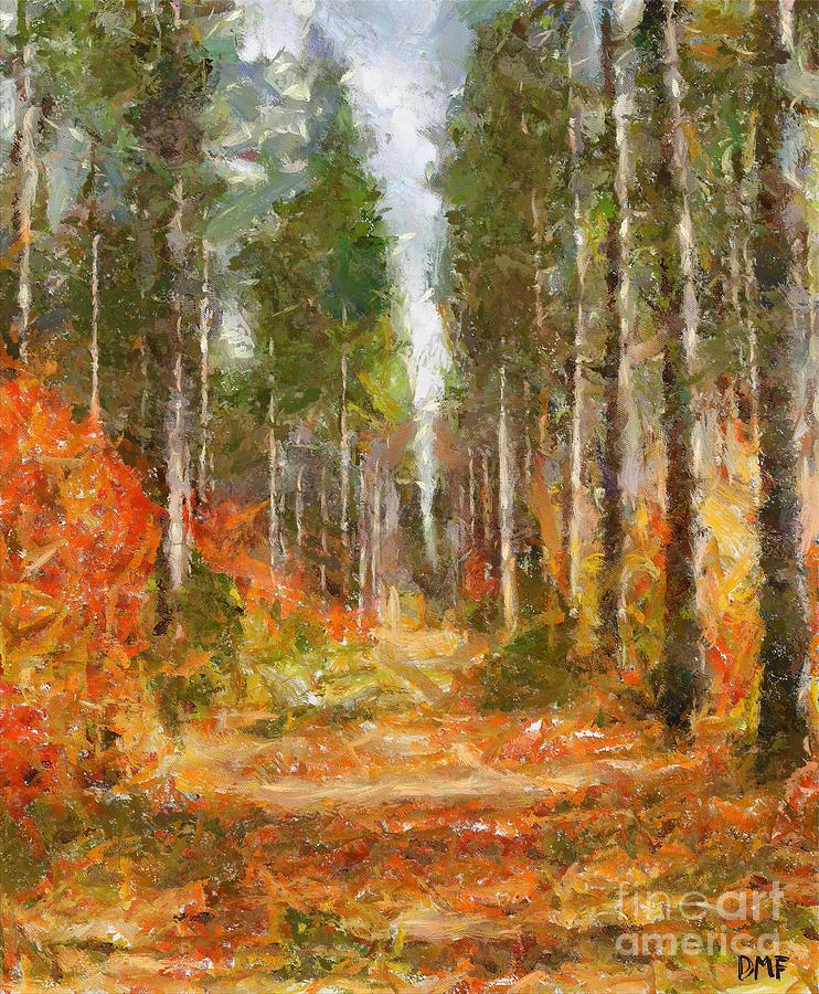 Landscape Painting - Beautiful autumn by Dragica  Micki Fortuna