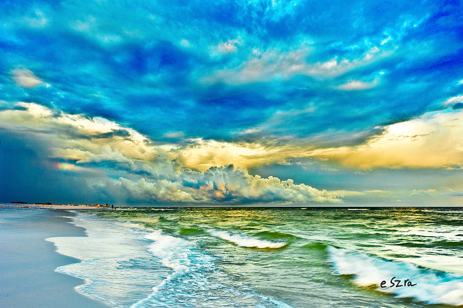 Beautiful Beach Blue Sea Photograph by Eszra Tanner