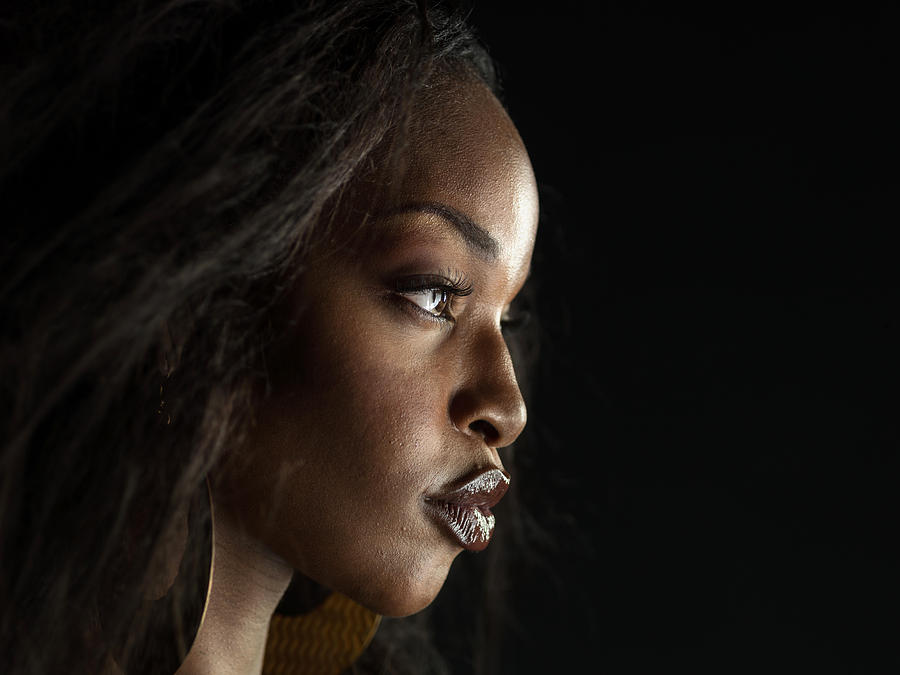 Beautiful Black Woman Profile Photograph by Juanmonino