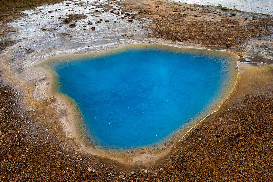 Beautiful blue hot spring Blesi in Iceland Photograph by Matthias Hauser