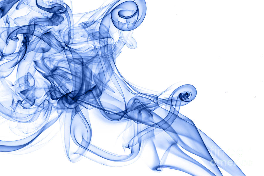 Abstract Photograph - Beautiful blue smoke abstract by Vishwanath Bhat
