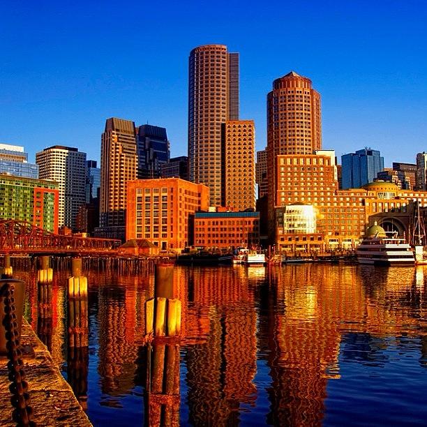 Boston Photograph - Beautiful Boston Sunrise Shining On The by Joann Vitali