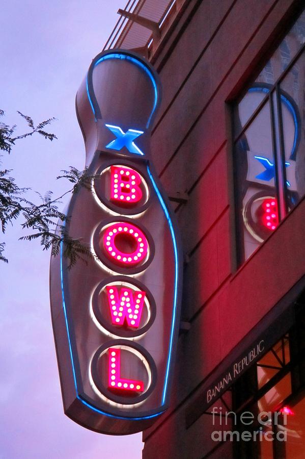 Beautiful Bowling Sign Photograph by John Malone - Fine Art America