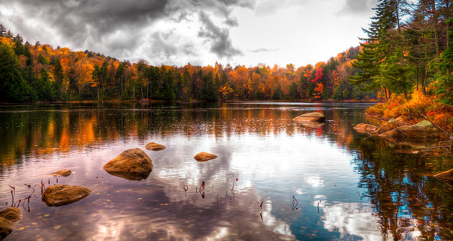 Beautiful Cary Lake in Autumn Photograph by David Patterson