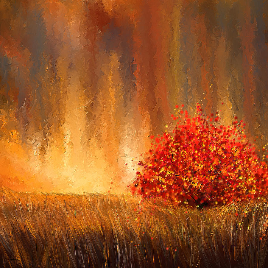 Beautiful Change- Autumn Impressionist Painting by Lourry Legarde Beautiful Change- Autumn Impressionist Painting by Lourry Legarde